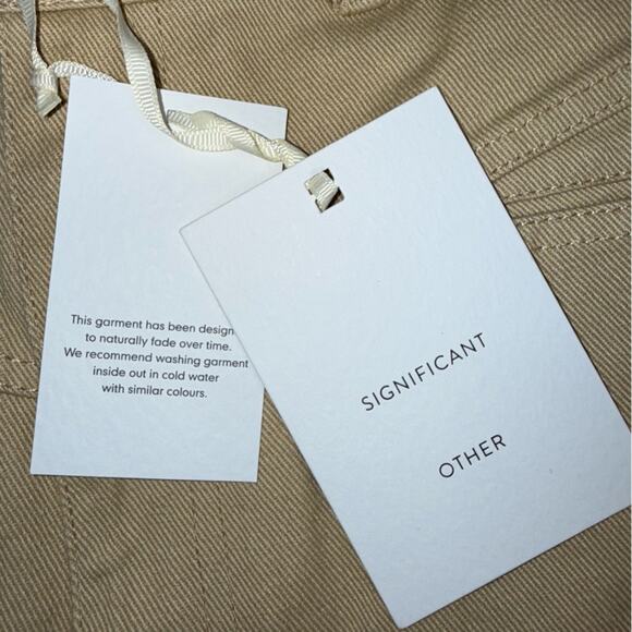 Significant Other NWT The Monty Jean High Rise Straight Leg Tan Size 10 $240 - Picture 7 of 12